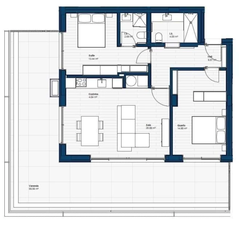 Apartamento T2 para Venda em Canidelo Foto 43