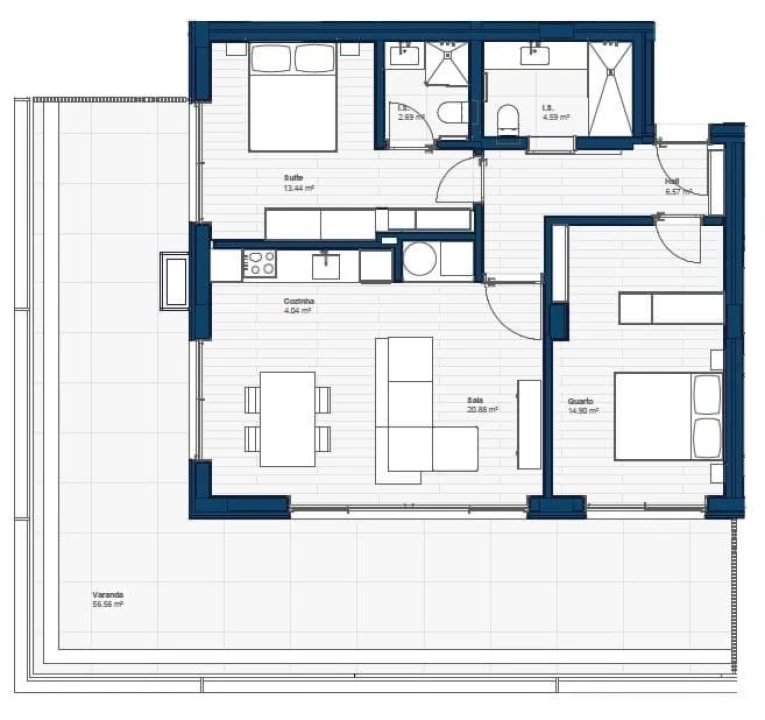 Apartamento T2 para Venda em Canidelo Foto 43