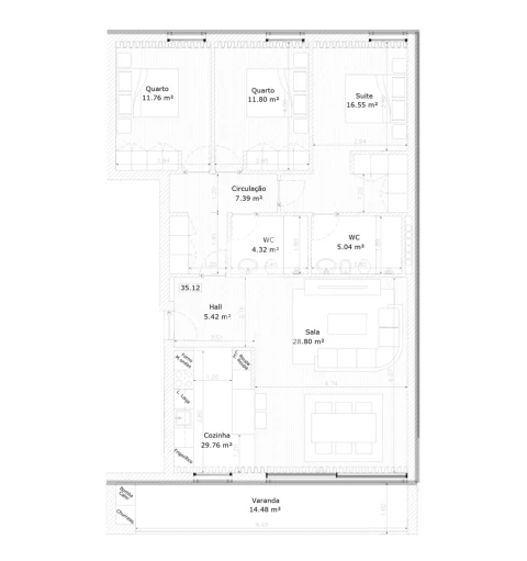 Apartamento T3 para Venda em São João Baptista