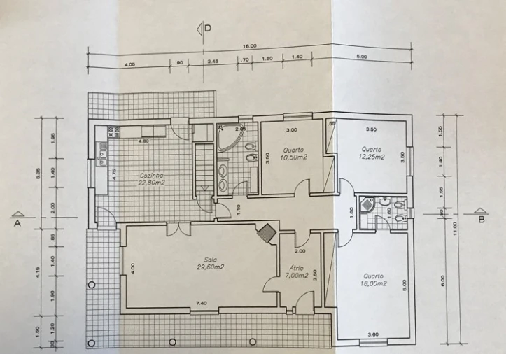 Moradia T3 para Venda em Vimeiro Planta 1