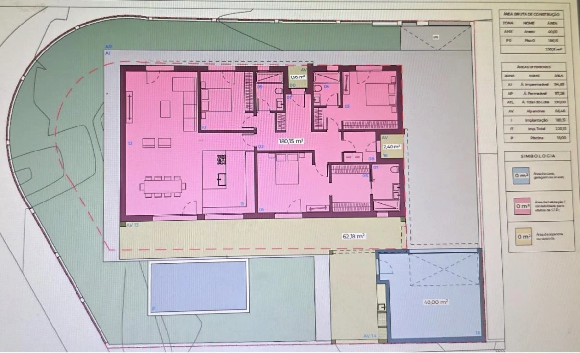 Moradia T3 para Venda em Quinta do Anjo Planta 2