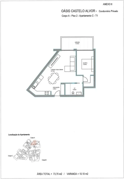 Apartamento T1 para Venda em Alvor