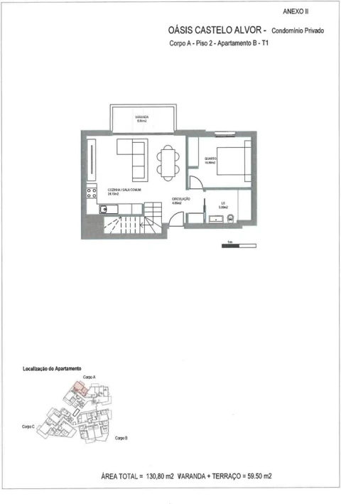 Apartamento T1 para Venda em Alvor