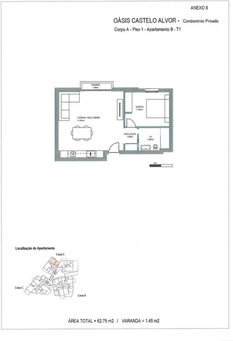 Apartamento T1 para Venda em Alvor