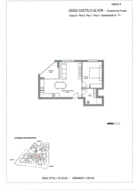 Apartamento T1 para Venda em Alvor