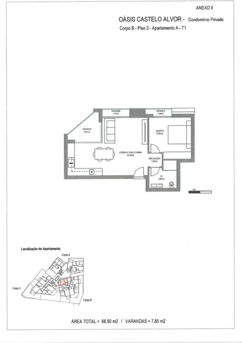 Apartamento T1 para Venda em Alvor