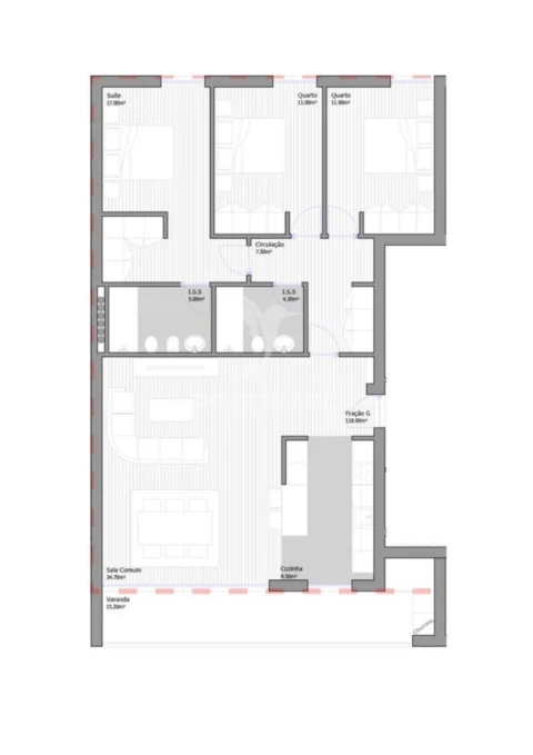 Apartamento T3 para Venda em São João Baptista
