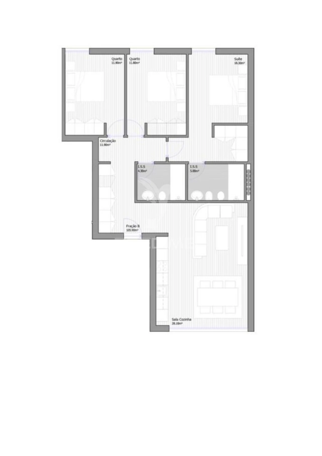 Apartamento T3 para Venda em São João Baptista Foto 14