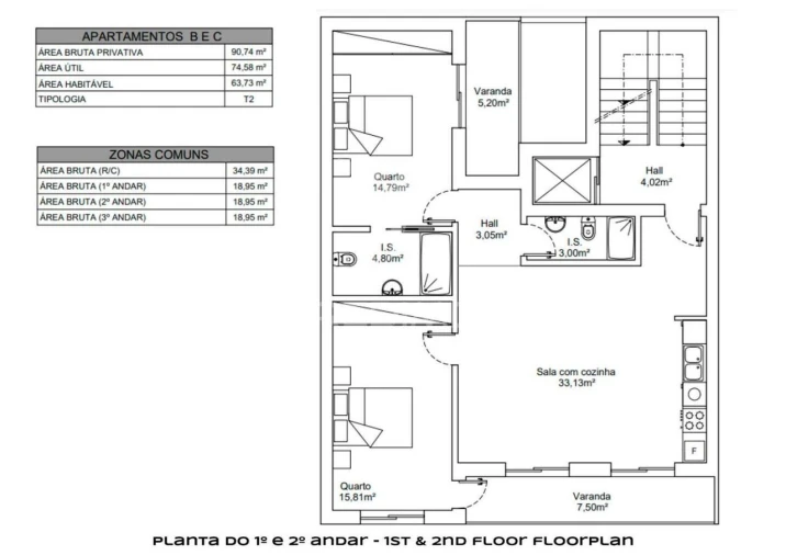 Apartamento T2 para Venda em Vila Real de Santo Antonio Foto 9