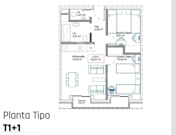 Apartamento T1 para Venda em Paranhos