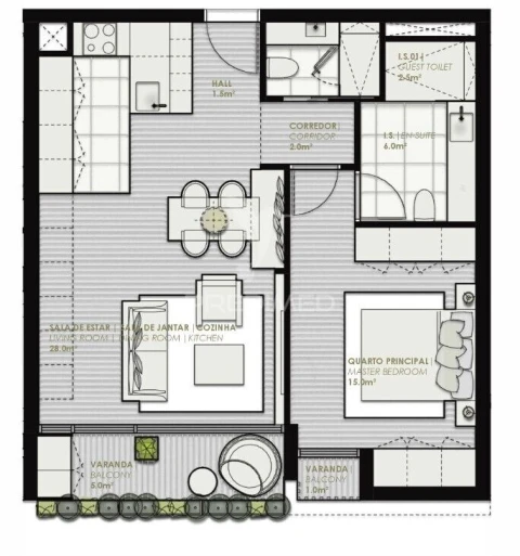 Apartamento T1 para Venda em Portimão