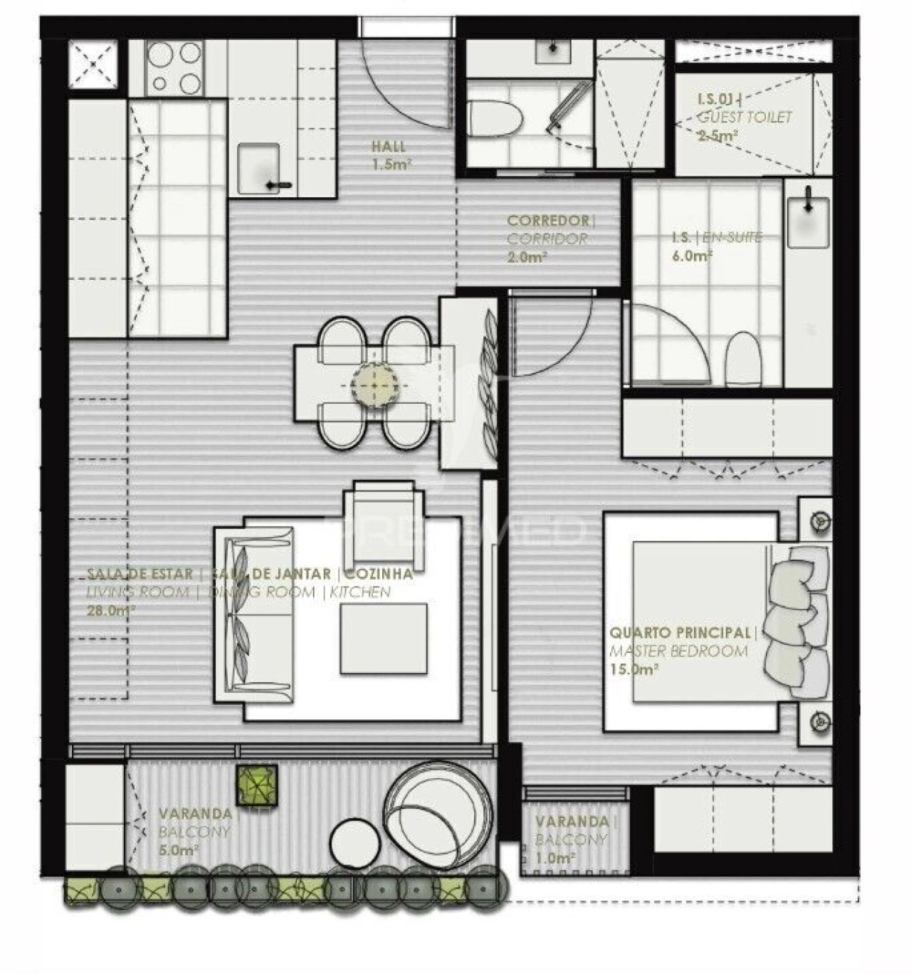 Apartamento T1 para Venda em Portimão Foto 12