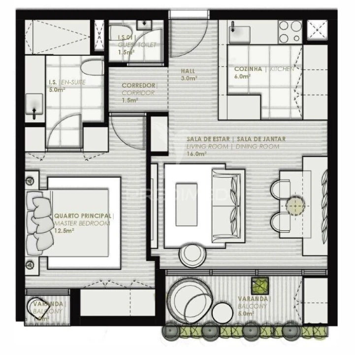 Apartamento T1 para Venda em Portimão Foto 12