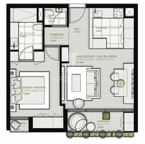 Apartamento T1 para Venda em Portimão Foto 12