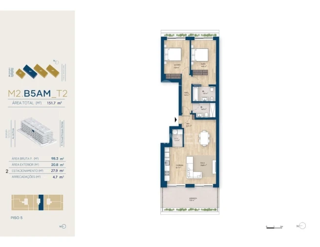 Apartamento T2 para Venda em Canidelo Foto 13