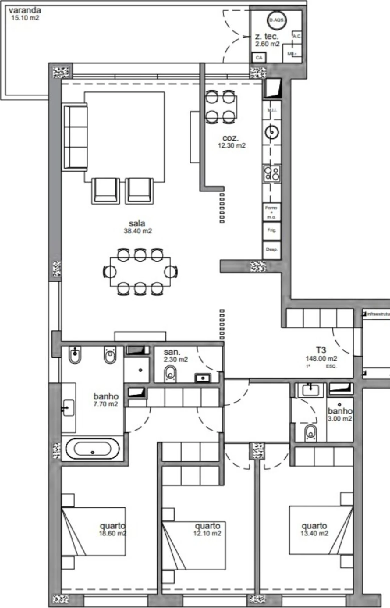 Apartamento T3 para Venda em Paranhos Foto 11