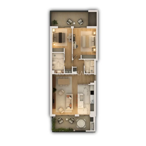 Apartamento T3 para Venda em Portimão Planta 1