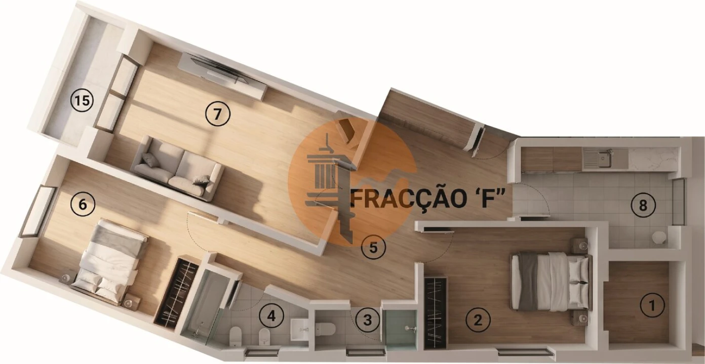 Apartamento T2 para Venda em Altura Foto 12