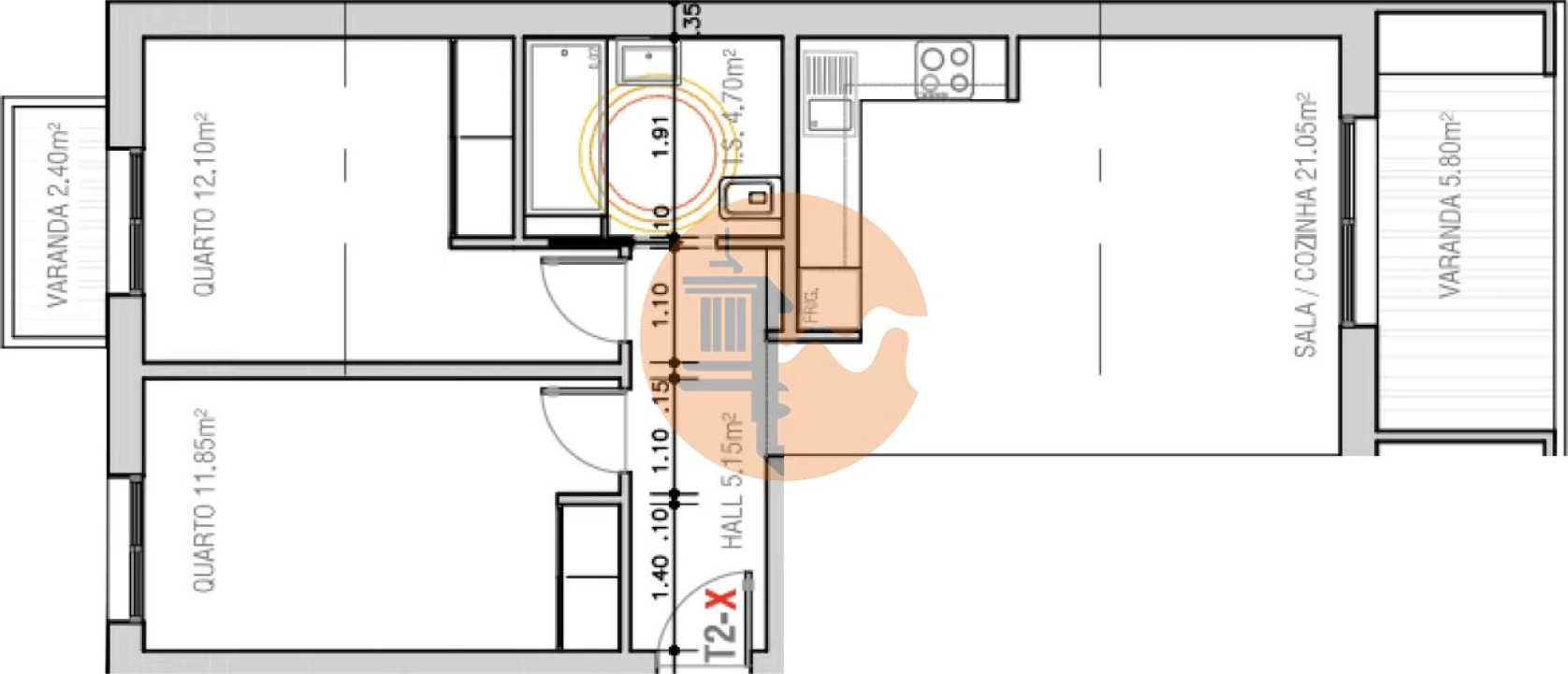 Apartamento T2 para Venda em Monte Gordo Foto 3