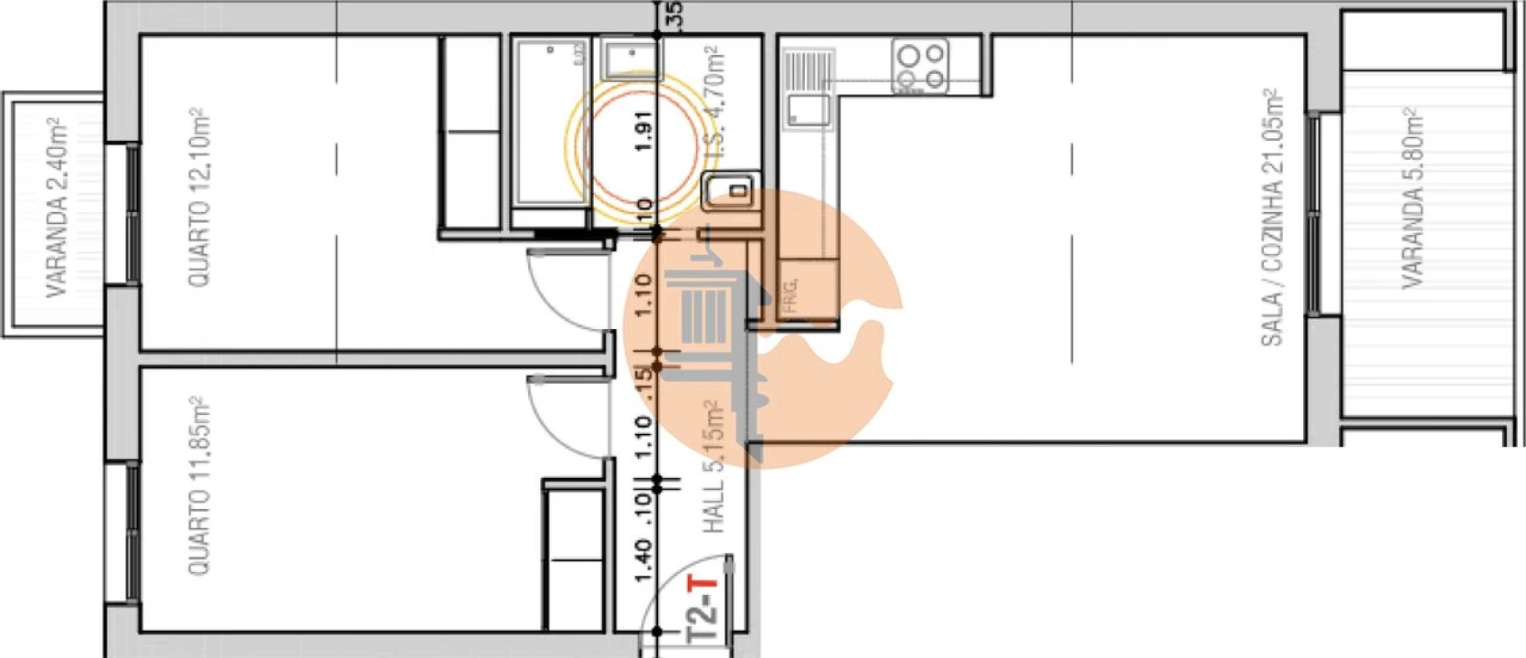 Apartamento T2 para Venda em Monte Gordo Foto 4