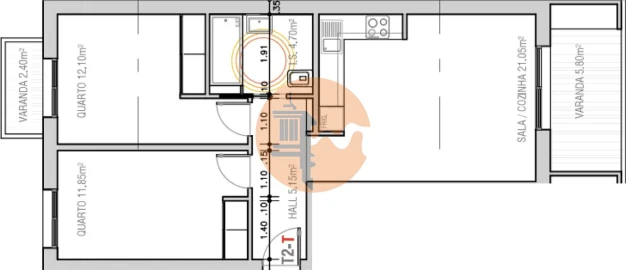 Apartamento T2 para Venda em Monte Gordo