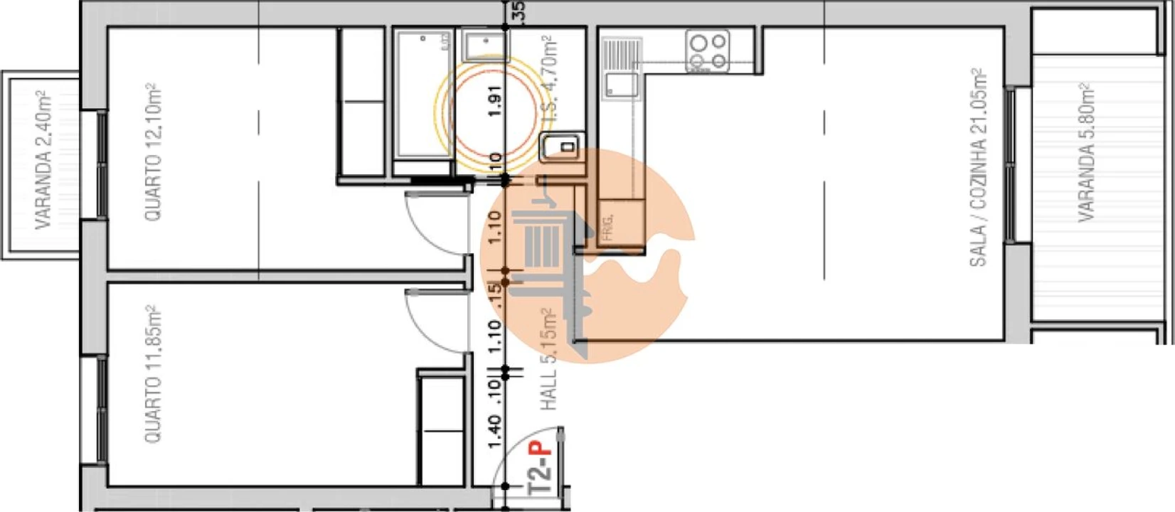 Apartamento T2 para Venda em Monte Gordo Foto 3