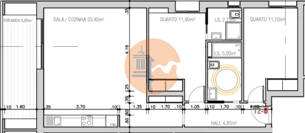 Apartamento T2 para Venda em Monte Gordo