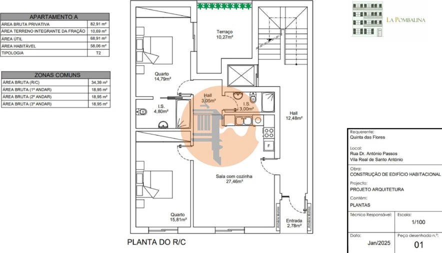 Apartamento T2 para Venda em Vila Real de Santo Antonio Foto 11