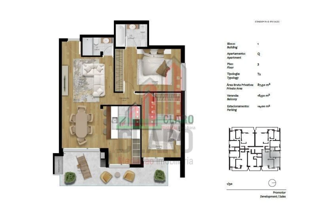 Apartamento T2 para Venda em Pombal Foto 3