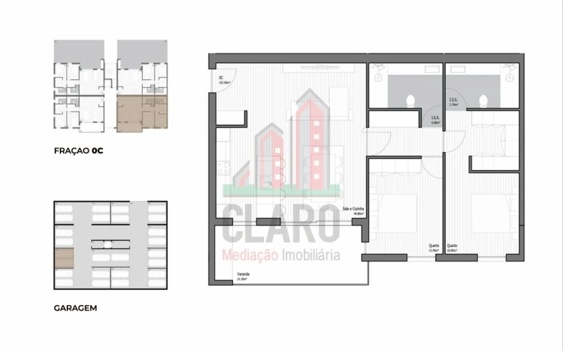 Apartamento T2 para Venda em Poiares (Santo Andre) Foto 18