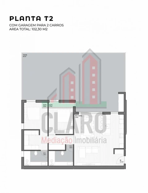 Apartamento T2 para Venda em Poiares (Santo Andre)
