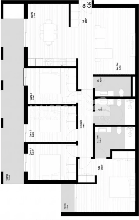 Apartamento T3 para Venda em Pedrouços