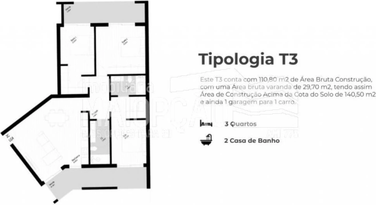Apartamento T2 para Venda em Pedrouços Foto 13