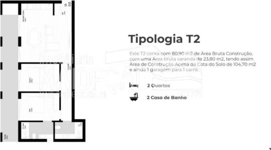 Apartamento T2 para Venda em Pedrouços Foto 11