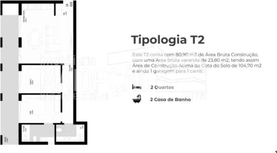 Apartamento T1 para Venda em Pedrouços Foto 11