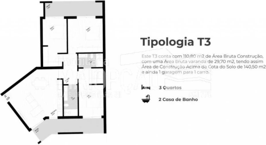 Apartamento T1 para Venda em Pedrouços Foto 13