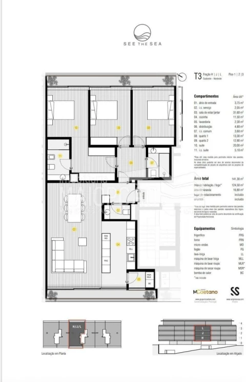 Apartamento T3 para Venda em Canidelo