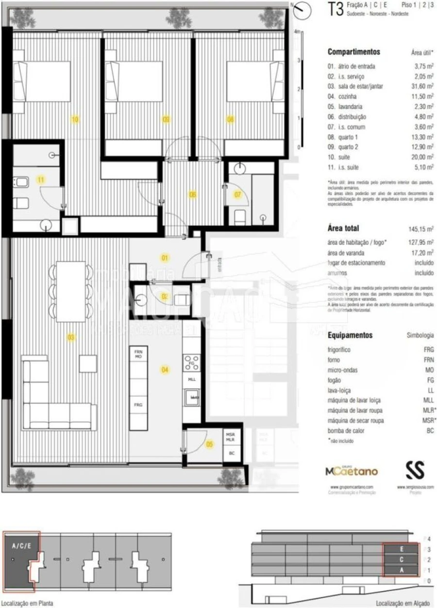 Apartamento T3 para Venda em Canidelo Foto 12