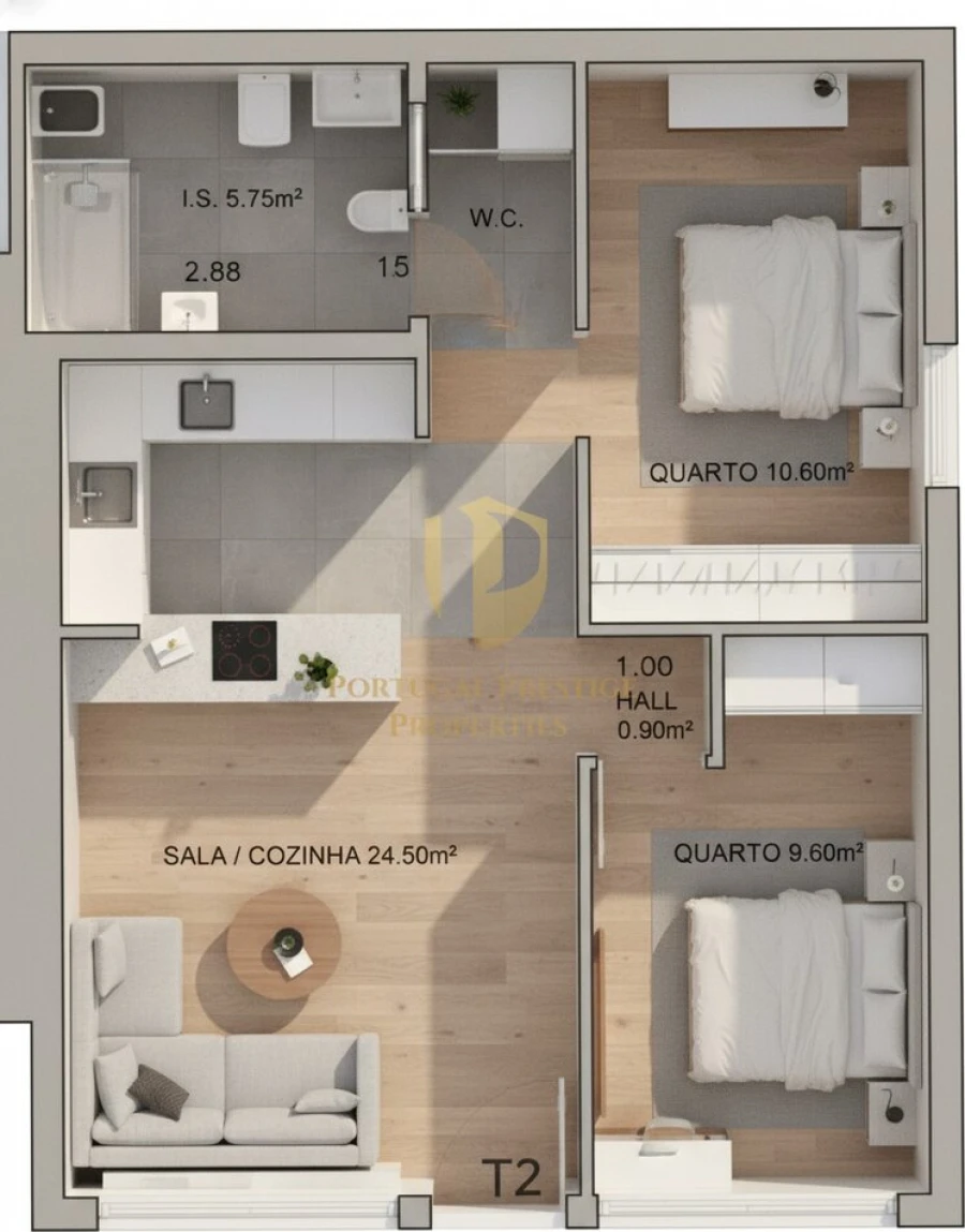 Apartamento T2 para Venda em Monte Gordo Foto 1