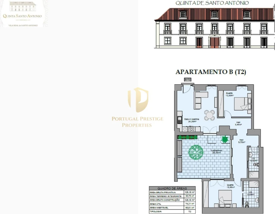 Apartamento T2 para Venda em Vila Real de Santo Antonio Foto 3