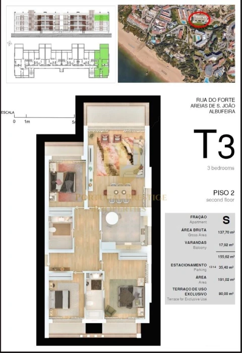 Apartamento T3 para Venda em Albufeira e Olhos de Água