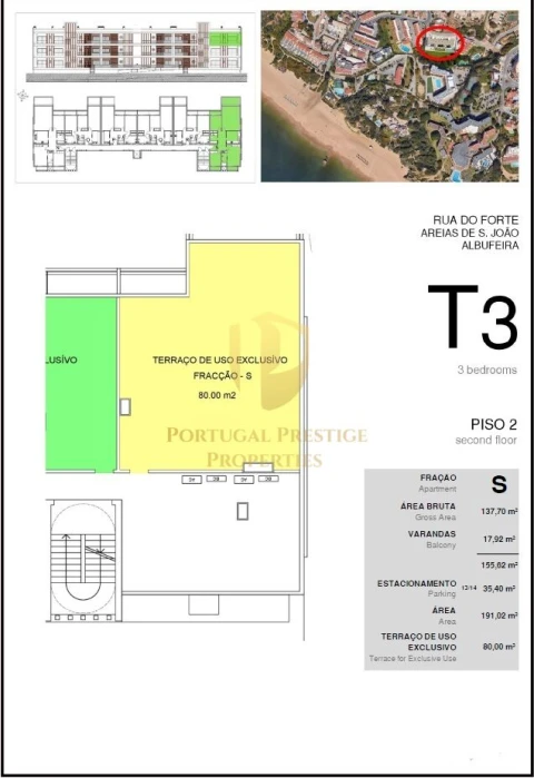 Apartamento T3 para Venda em Albufeira e Olhos de Água