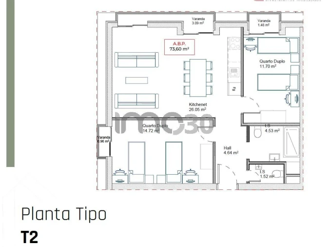 Apartamento T2 para Venda em Paranhos Foto 6