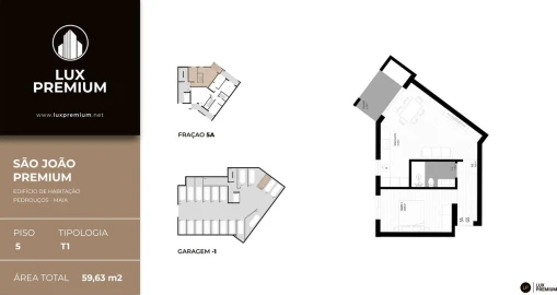 Apartamento T1 para Venda em Pedrouços