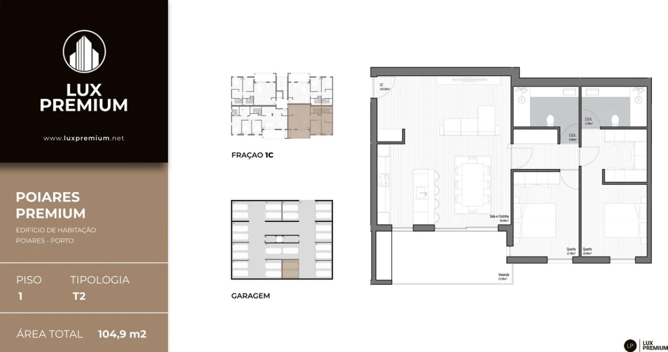 Apartamento T2 para Venda em Poiares (Santo Andre) Foto 9