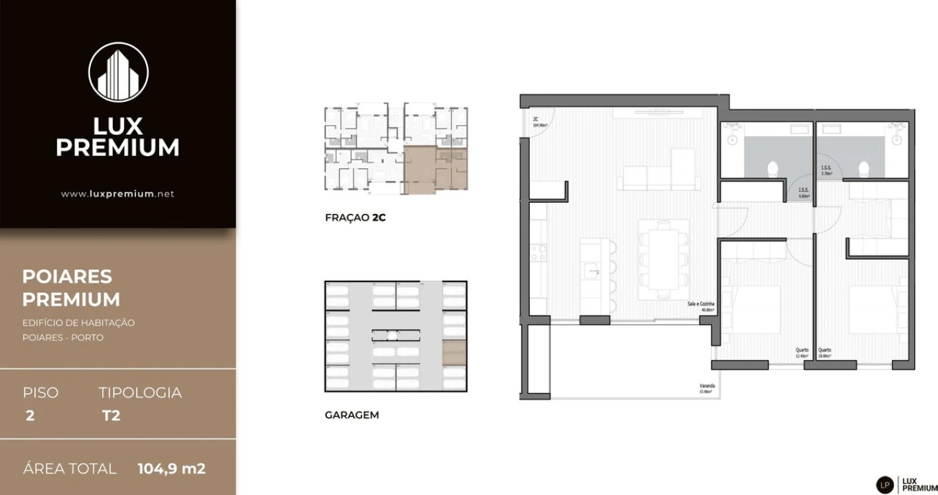 Apartamento T2 para Venda em Poiares (Santo Andre) Foto 9