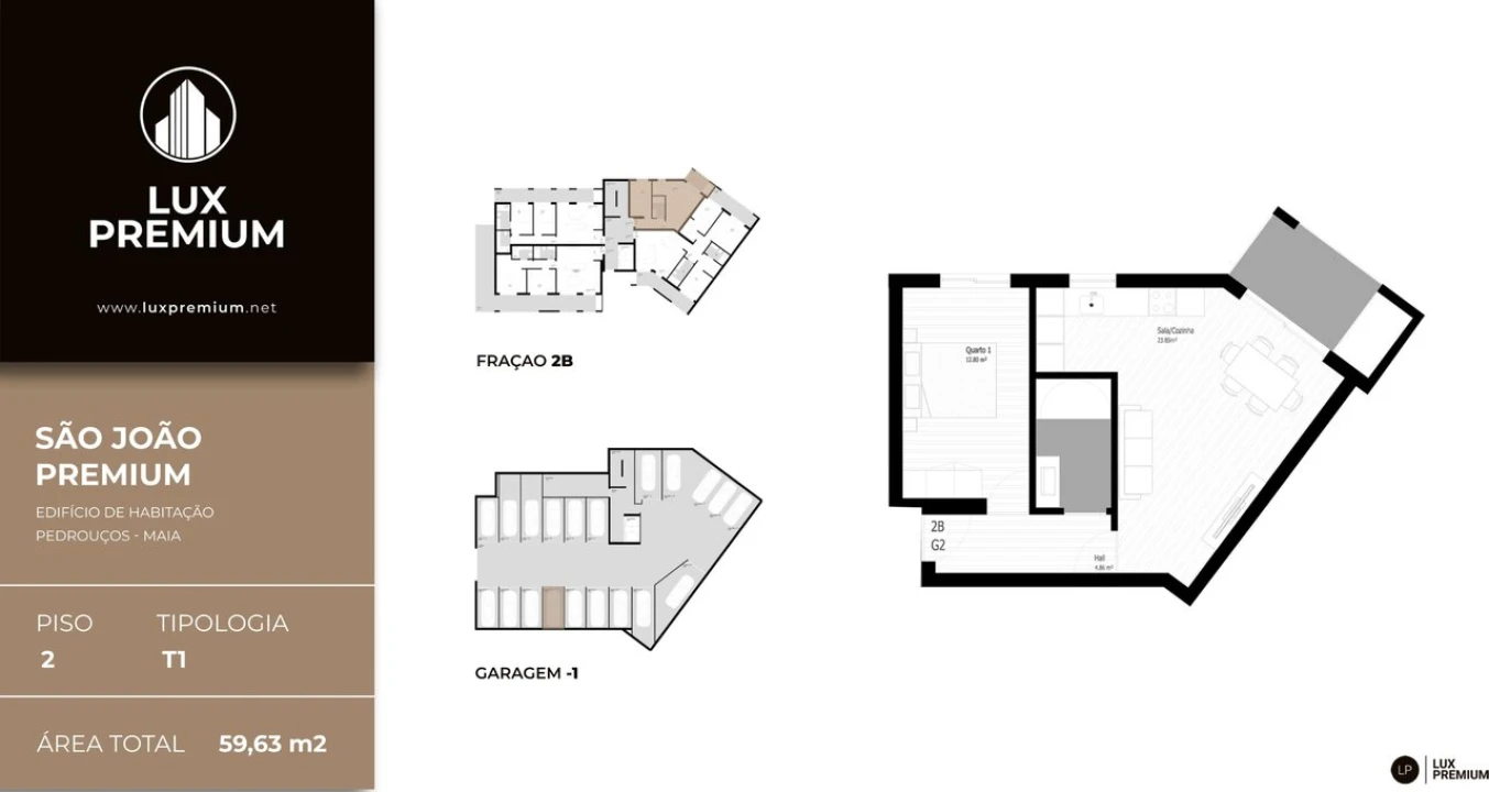 Apartamento T1 para Venda em Pedrouços Foto 13