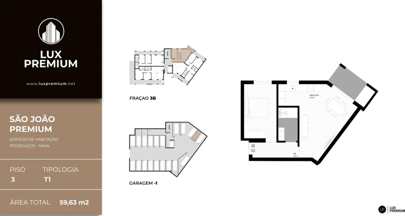 Apartamento T1 para Venda em Pedrouços Foto 13
