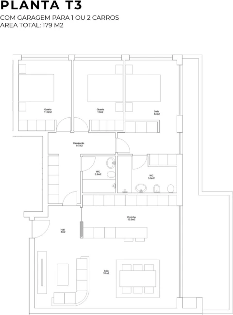Apartamento T3 para Venda em Valongo
