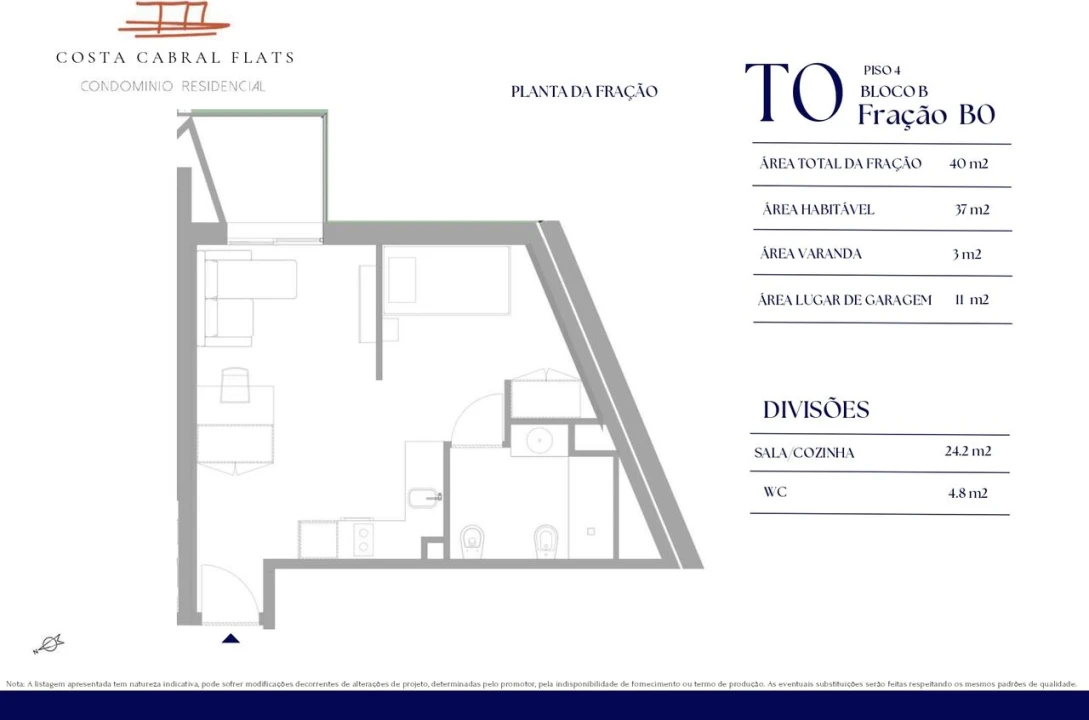Apartamento T0 para Venda em Paranhos Foto 7